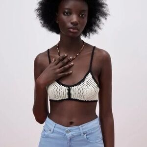 Zara Crochet Knit Bralette Top